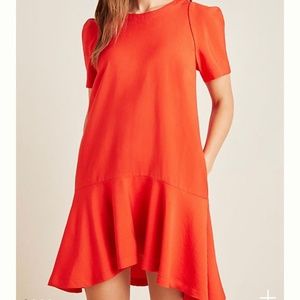 NWT ANTHROPOLOGIE ROUSSEAU FLOUNCED MINI DRESS